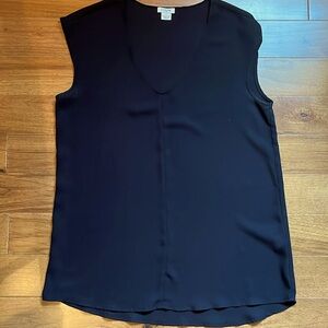 J. Crew Factory V Neck Sleeveless Black Top Size 2